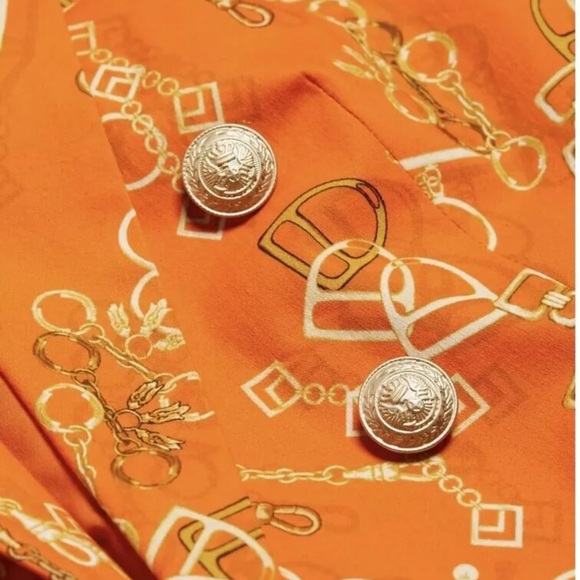 L'AGENCE Brooke Blazer Horse Bit Buckle Carrot Jacket NWT - Picture 9 of 9